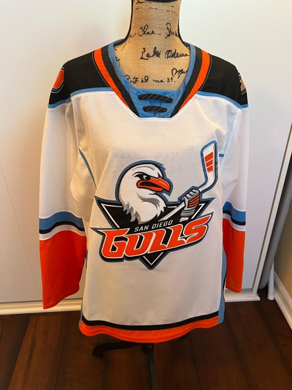 San Diego White AHL Gulls Hockey Jersey